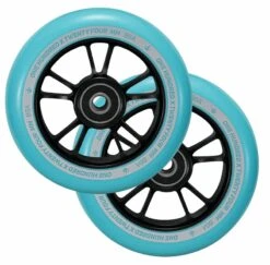 ENVY - 100MM WHEELS (PAIR) - BLACK / TEAL