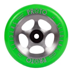 Proto Sliders 110mm -Ride Pro Shop STARBRIGHT GREEN PRODUCT PHOTO 1 WHEEL scaled 29243.1647194961