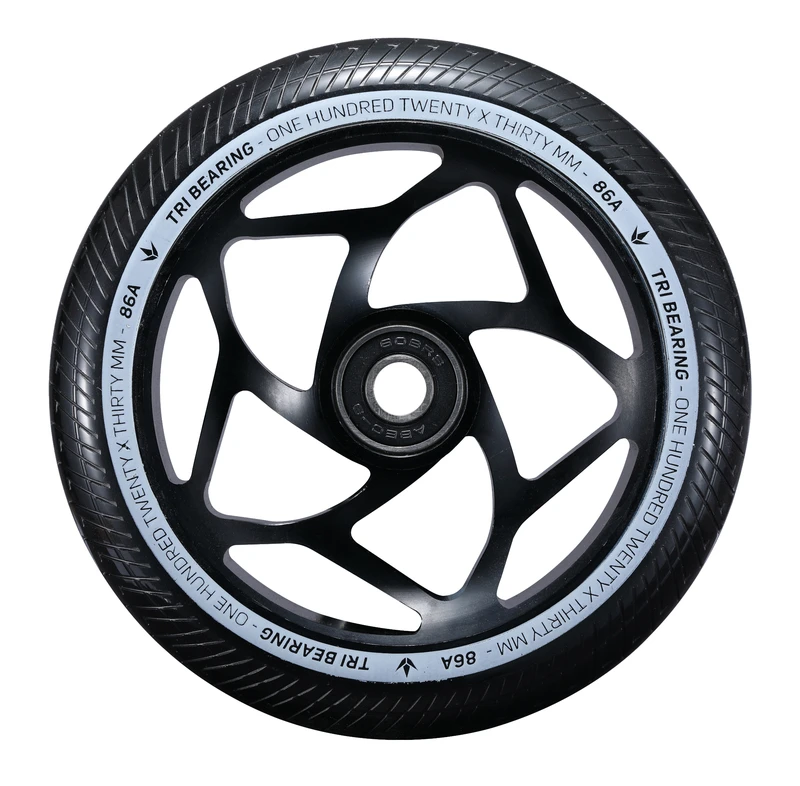 ENVY 120MM X 30MM TRI BEARING WHEEL - BLACK/BLACK 4 ENVY 120MM X 30MM TRI BEARING WHEEL - BLACK/BLACK - Image 2