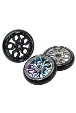 Envy 120mm Lambo Wheels | Black, Chrome & Oil Slick