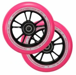 ENVY - 100MM WHEELS (PAIR) - BLACK / PINK